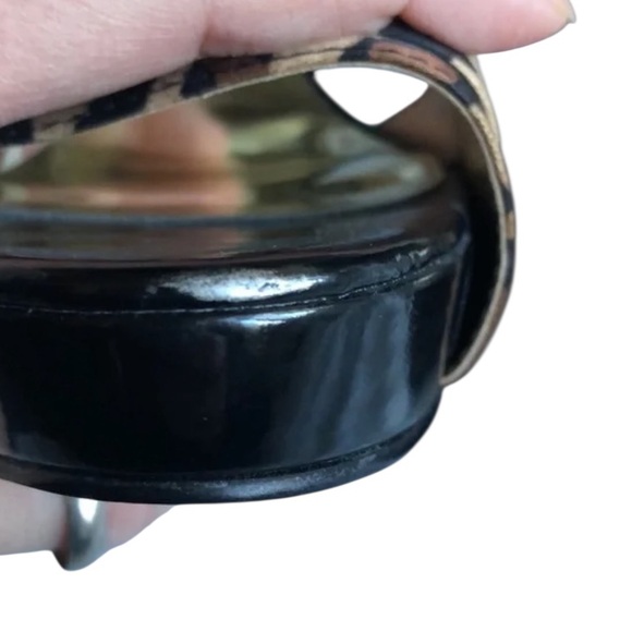 Guess Sabin size 10 leopard print satin platform gladiator heels NIB - Picture 6 of 13